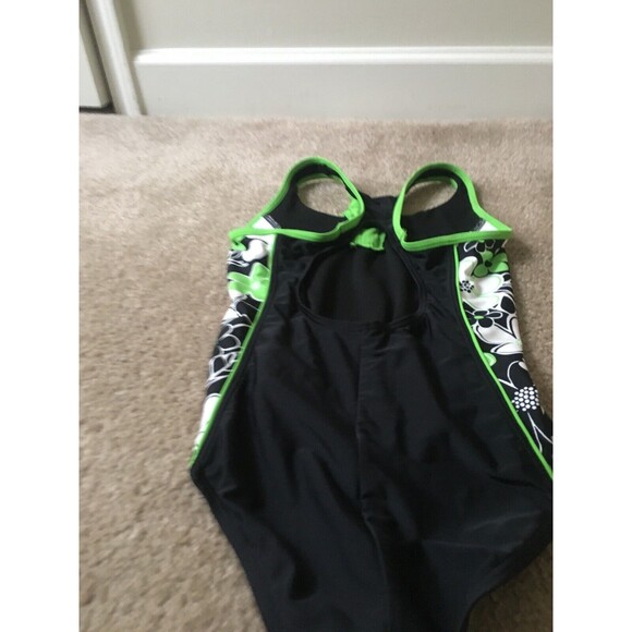 ZeroXPosur Girls Floral Print Swimsuit Floral Printed Sides Size 12 - Picture 7 of 10